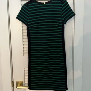 Michael Kors Navy and Green striped dress